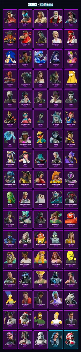 [PC/PSN] | Kendo | Maxx Speed | Dylan | Lt. Winter | Sedona | 85 skin | 111 pickaxe | 67 emote | 66 glider | Lv821