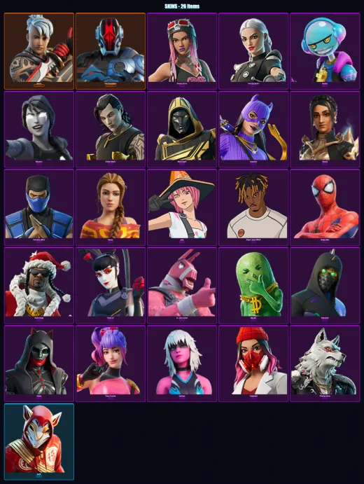 [PC/PSN] | Ronin | The Foundation | Keisha Cross | Cassidy Quinn | Gumbo | 26 skin | 60 pickaxe | 26 emote | 41 glider | Lv517