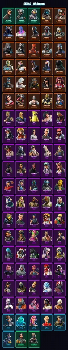 [PS4/PS5/XBOX/PC] | The Reaper | Elite Agent | Rogue Agent | Zenith | Ronin | 98 skin | 127 pickaxe | 115 emote | 122 glider | Lv1859 — Game account
