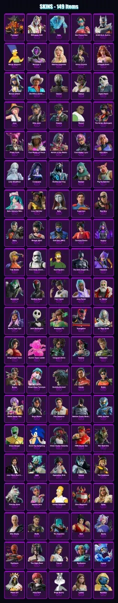 [PC] | Pyreheart | Riftreaver Drift | Gale | Neo Future Rox | O.M.E.G.A. Suit Alpha | 149 skin | 188 pickaxe | 166 emote | 104 glider | Lv2736 — Game account