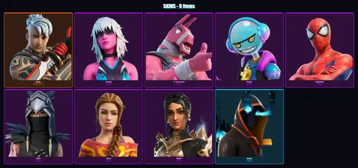 [PC/XBOX/PSN] | Ronin | Harlowe | Lt. John Llama | Gumbo | Spider-Man | 9 skin | 11 pickaxe | 12 emote | 11 glider | Lv116