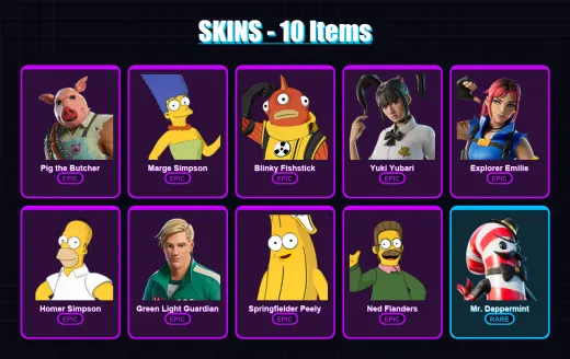 [PC/XBOX/PSN] | Pig the Butcher | Marge Simpson | Blinky Fishstick | 10 skin | Lv245 — Game account