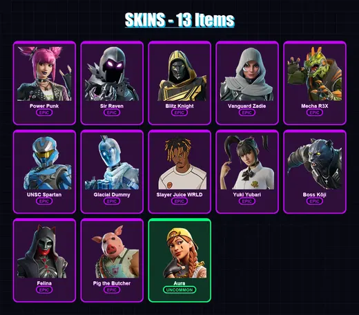 [PC/XBOX/PSN] | Power Punk | Sir Raven | Blitz Knight | Vanguard Zadie | Mecha R3X | 13 skin | 100 pickaxe | 34 emote | 66 glider | Lv1510 — Game account