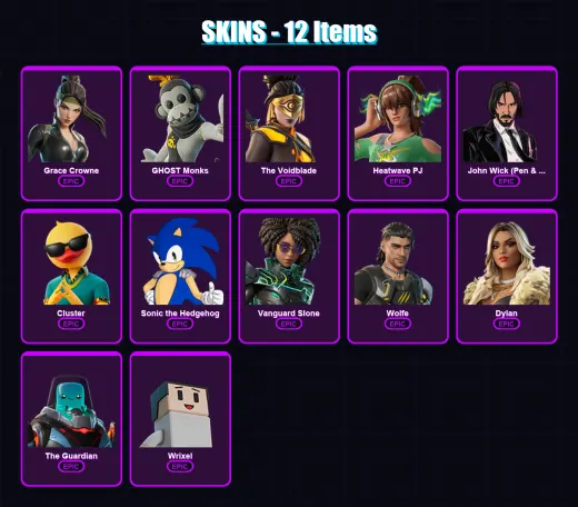 [PS4/PS5/XBOX/PC] | Grace Crowne | GHOST Monks | The Voidblade | 12 skin | Lv326
