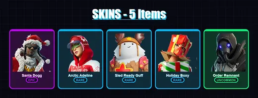 [PC/PSN] | Santa Dogg | Arctic Adeline | Sled Ready Guff | Holiday Boxy | Order Remnant | 5 skin | 21 pickaxe | 9 emote | 24 glider | Lv234 — Game account