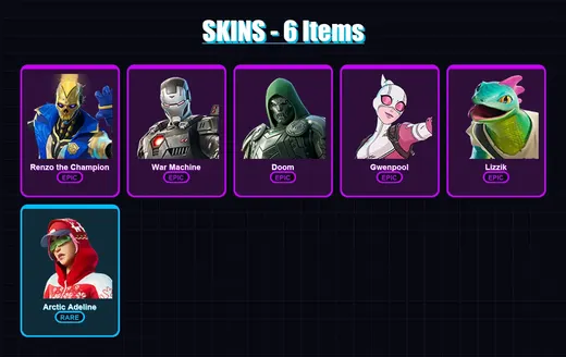 [PC/XBOX/PSN] | Renzo the Champion | War Machine | Doom | Gwenpool | Lizzik | 6 skin | 8 pickaxe | 4 emote | 7 glider | Lv61 — Game account