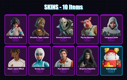 [PC/XBOX] | Apprentice Evie | Wookiee Team Leader | General Grievous | 10 skin | Lv123
