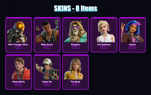 [PC/XBOX/PSN] | Dark Voyager (Reality Redacted) | Miles Cross | Kingston | Cat Holloway | Carina | 8 skin | 18 pickaxe | 16 emote | 13 glider | Lv13 — Game account