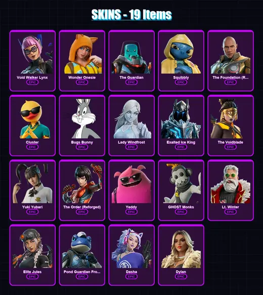 [PS4/PS5/XBOX/PC] | Void Walker Lynx | Wonder Onesie | The Guardian | 19 skin | Lv347