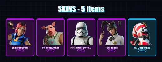 [PC/XBOX/PSN] | Explorer Emilie | Pig the Butcher | First Order Stormtrooper | 5 skin | Lv93