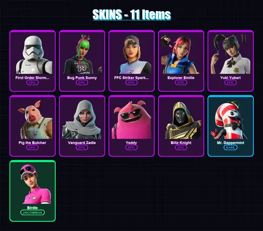 [PC/XBOX/PSN] | First Order Stormtrooper | Bug Punk Sunny | FFC Striker Sparkplug | 11 skin | Lv864