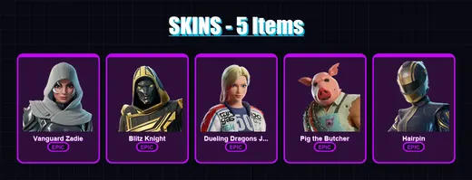 [PS4/PS5/XBOX/PC] | Vanguard Zadie | Blitz Knight | Dueling Dragons Jackie | 5 skin | Lv274 — Game account