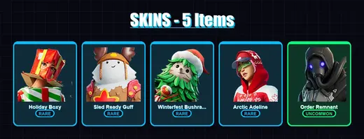 [PS4/PS5/XBOX/PC] | Holiday Boxy | Sled Ready Guff | Winterfest Bushranger | 5 skin | Lv303