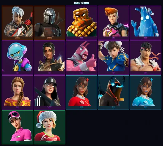 [PC/XBOX/PSN] | Ronin | Mandalorian | Mancake | Reese | Polar Peely | 17 skin | 23 pickaxe | 10 emote | 21 glider | Lv204