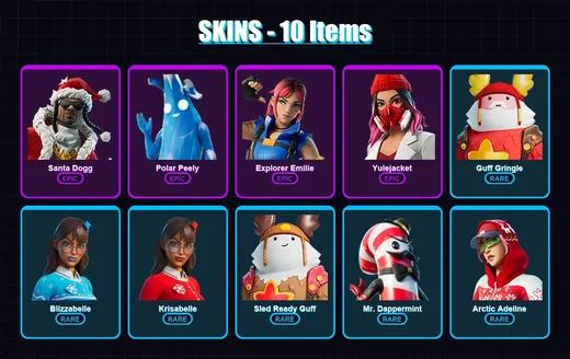 [PC/XBOX/PSN] | Santa Dogg | Polar Peely | Explorer Emilie | Yulejacket | Guff Gringle | 10 skin | 9 pickaxe | 4 emote | 7 glider | Lv11 — Game account