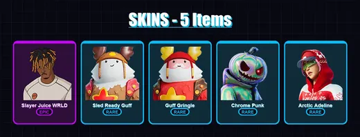 [PC/XBOX/PSN] | Slayer Juice WRLD | Sled Ready Guff | Guff Gringle | Chrome Punk | Arctic Adeline | 5 skin | 17 pickaxe | 10 emote | 14 glider | Lv3 — Game account