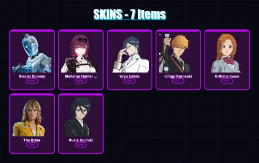[PS4/PS5/PC] | Glacial Dummy | Stellaron Hunter Kafka | Uryu Ishida | 7 skin | Lv61