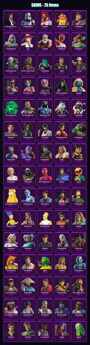 [SWITCH/XBOX/PSN/PC] | John Wick (Pen & Ink) | Captain Phasma | Yulejacket | 75 skin | Lv1129