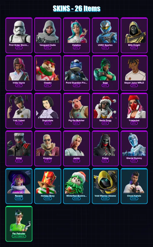 [PS4/PS5/XBOX/PC] | First Order Stormtrooper | Vanguard Zadie | Katalina | 26 skin | Lv2217