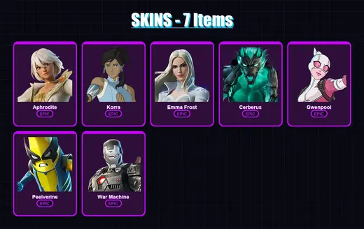 [PC/XBOX] | Aphrodite | Korra | Emma Frost | Cerberus | Gwenpool | 7 skin | 11 pickaxe | 13 emote | 13 glider | Lv97 — Game account
