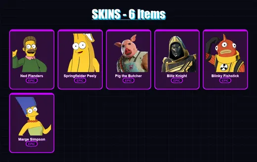 [PC/XBOX/PSN] | Ned Flanders | Springfielder Peely | Pig the Butcher | 6 skin | Lv299 — Game account