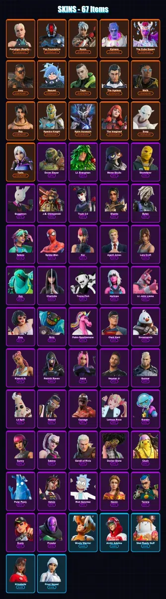 [SWITCH/XBOX/PSN/PC] | Paradigm (Reality-659) | The Foundation | Ronin | 67 skin | Lv1289 — Game account
