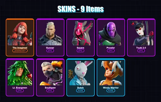 [PC/PSN] | The Imagined | Gunnar | Sayara | Prowler | Tsuki 2.0 | 9 skin | 14 pickaxe | 10 emote | 12 glider | Lv172 — Game account