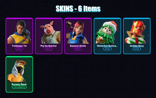 [PC/XBOX/PSN] | Trailblazer Tai | Pig the Butcher | Explorer Emilie | 6 skin | Lv215