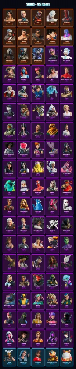 [PC/XBOX/PSN] | Raz | Paradigm (Reality-659) | Blaze | Snap | Red Knight | 95 skin | 94 pickaxe | 78 emote | 62 glider | Lv811