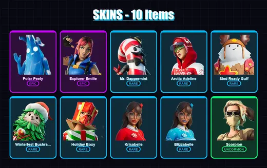 [PC/XBOX/PSN] | Polar Peely | Explorer Emilie | Mr. Dappermint | 10 skin | Lv661 — Game account