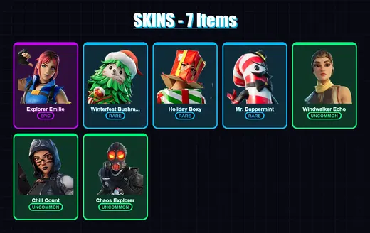 [PC/XBOX/PSN] | Explorer Emilie | Winterfest Bushranger | Holiday Boxy | 7 skin | Lv1162
