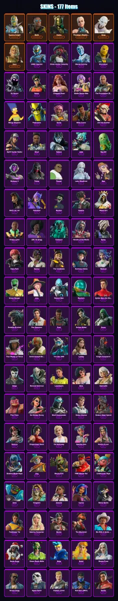 [PC/PSN] | Spectra Knight | Malik | Hades | Paradigm (Reality-659) | Snap | 177 skin | 213 pickaxe | 145 emote | 118 glider | Lv1297