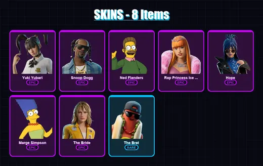[PC/XBOX/PSN] | Yuki Yubari | Snoop Dogg | Ned Flanders | Rap Princess Ice Spice | Hope | 8 skin | 14 pickaxe | 6 emote | 18 glider | Lv79 — Game account