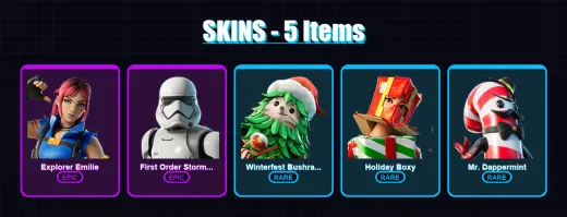 [PC/XBOX] | Explorer Emilie | First Order Stormtrooper | Winterfest Bushranger | 5 skin | Lv167 — Game account
