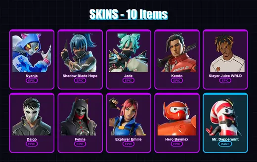 [PC/PSN] | Nyanja | Shadow Blade Hope | Jade | Kendo | Slayer Juice WRLD | 10 skin | 23 pickaxe | 13 emote | 14 glider | Lv187