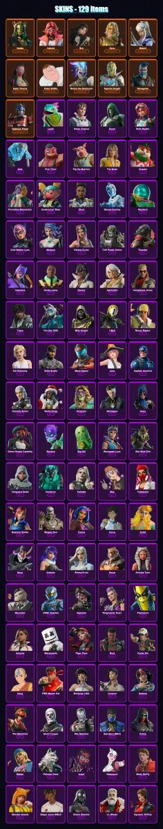 [PC/PSN] | Hades | Valeria | Era | Zeus | Mizuki | 129 skin | 203 pickaxe | 141 emote | 133 glider | Lv2503 — Game account