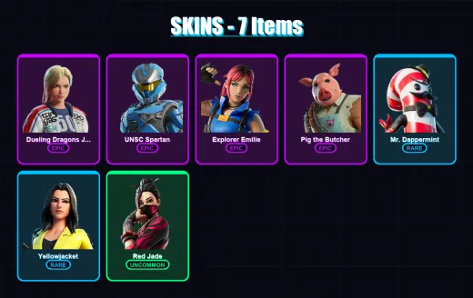 [PS4/PS5/PC] | Dueling Dragons Jackie | UNSC Spartan | Explorer Emilie | 7 skin | Lv434