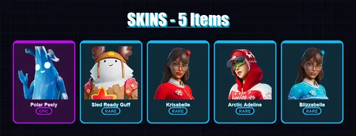 [PC/PSN] | Polar Peely | Sled Ready Guff | Krisabelle | Arctic Adeline | Blizzabelle | 5 skin | 13 pickaxe | 10 emote | 11 glider | Lv213 — Game account