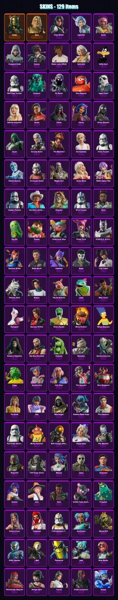 [PC/XBOX/PSN] | Hades | Zeus | Onyx Winter | Lightrider | Sonia | 129 skin | 187 pickaxe | 118 emote | 124 glider | Lv2337 — Game account