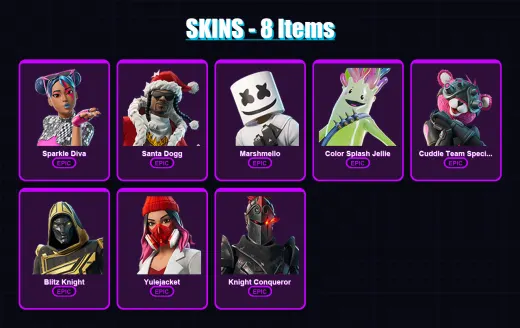[PC/XBOX/PSN] | Sparkle Diva | Santa Dogg | Marshmello | 8 skin | Lv229