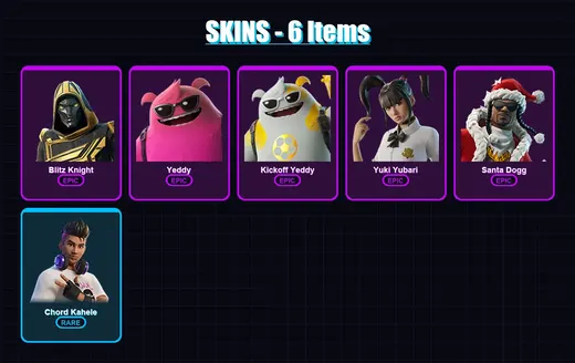 [PC/XBOX/PSN] | Blitz Knight | Yeddy | Kickoff Yeddy | Yuki Yubari | Santa Dogg | 6 skin | 44 pickaxe | 18 emote | 29 glider | Lv442