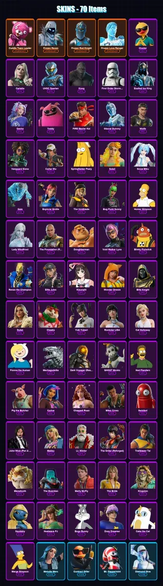 [SWITCH/PC] | Cuddle Team Leader | Frozen Raven | Frozen Red Knight | 70 skin | Lv1441
