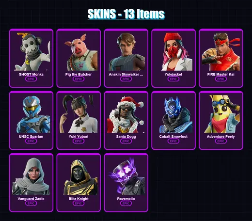[PS4/PS5/XBOX/PC] | GHOST Monks | Pig the Butcher | Anakin Skywalker (Clone Wars) | 13 skin | Lv876
