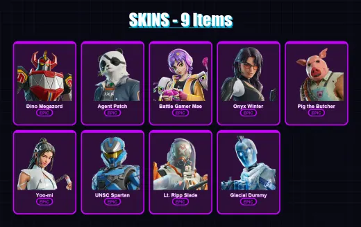 [PS4/PS5/XBOX/PC] | Dino Megazord | Agent Patch | Battle Gamer Mae | 9 skin | Lv359
