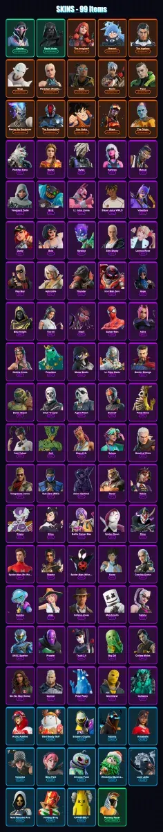 [PS4/PS5/PC] | Xander | Darth Vader | The Imagined | Nezumi | The Ageless | 99 skin | 149 pickaxe | 103 emote | 108 glider | Lv1551 — Game account