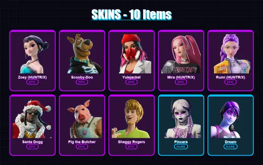 [SWITCH/XBOX/PSN/PC] | Zoey (HUNTR/X) | Scooby-Doo | Yulejacket | 10 skin | Lv206