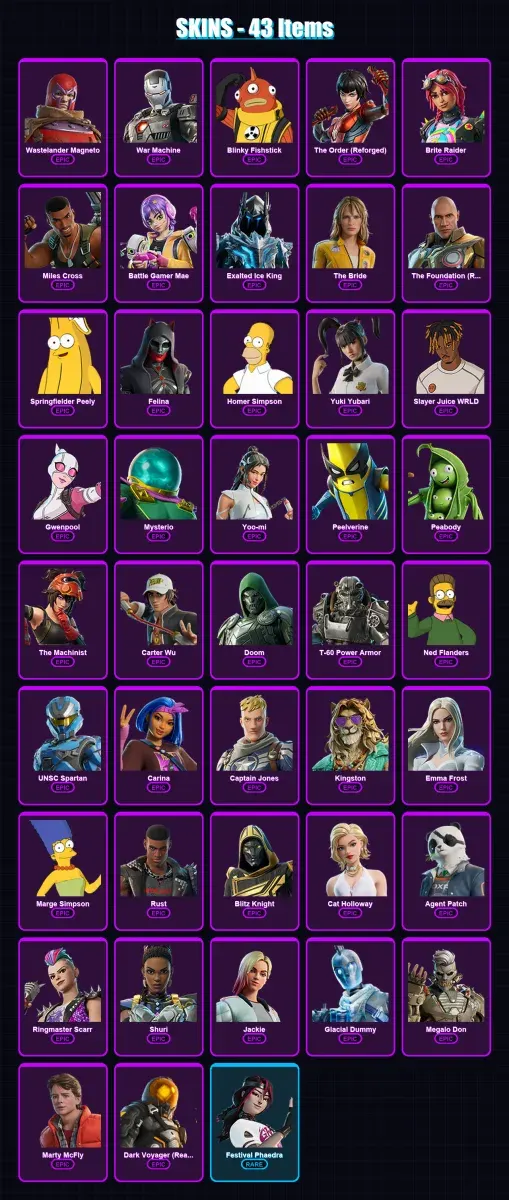[PC/XBOX/PSN] | Wastelander Magneto | War Machine | Blinky Fishstick | 43 skin | Lv1612