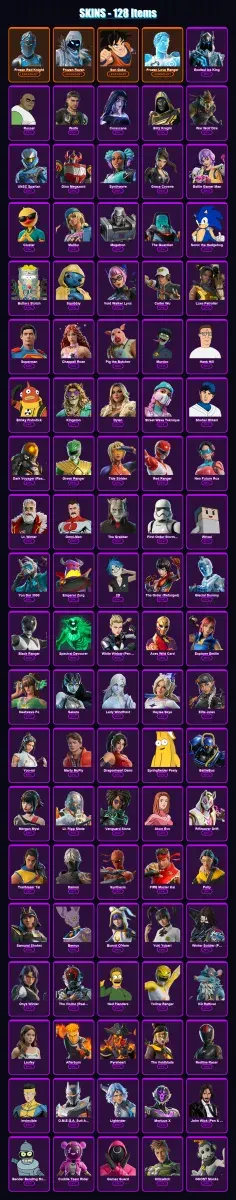 [PC/PSN] | Frozen Red Knight | Frozen Raven | Son Goku | 128 skin | Lv1618 — Game account