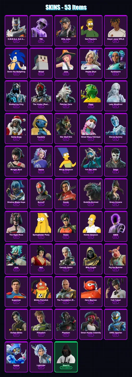 [PS4/PS5/XBOX/PC] | O.M.E.G.A. Suit Alpha | TB3 | Elite Jules | 53 skin | Lv846