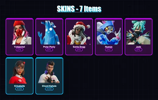 [PC/XBOX/PSN] | Yulejacket | Polar Peely | Santa Dogg | Nyanja | Jade | 7 skin | 26 pickaxe | 13 emote | 20 glider | Lv337 — Game account